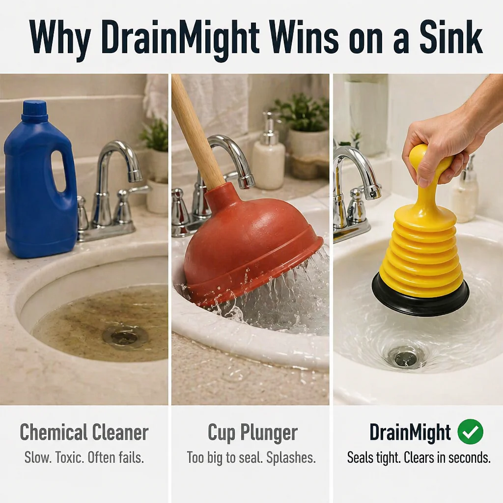 DrainMight™ — Pop Stubborn Sink Clogs in Seconds Without the Mess - Image 4