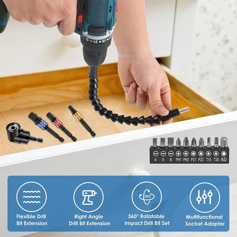 Drill Angle Attachment with Accessory Kit - Image 4