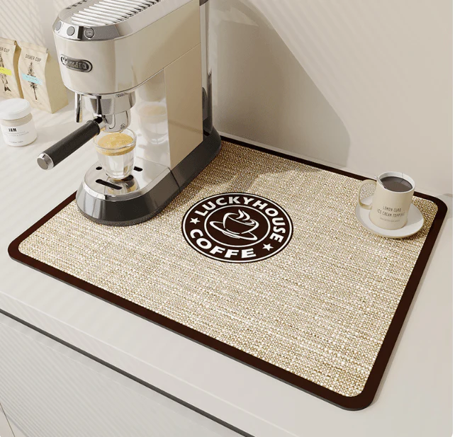 Drip Pad | Diatomite Kitchen Mat Fast-Drying | Maintains Dry Countertop | DishDryer - Image 13
