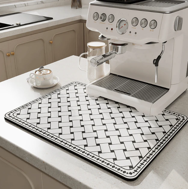 Drip Pad | Diatomite Kitchen Mat Fast-Drying | Maintains Dry Countertop | DishDryer - Image 19