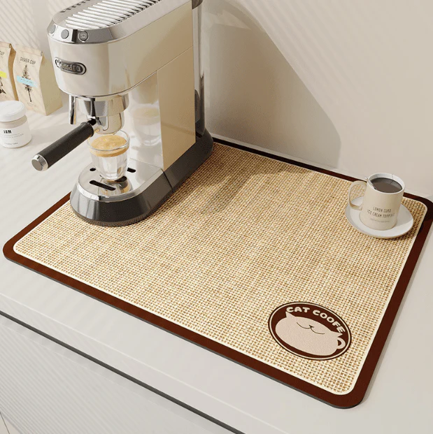 Drip Pad | Diatomite Kitchen Mat Fast-Drying | Maintains Dry Countertop | DishDryer - Image 25