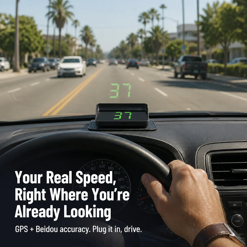 DriveSure™ GPS HUD — Project Your Real Speed in HD On Your Windshield