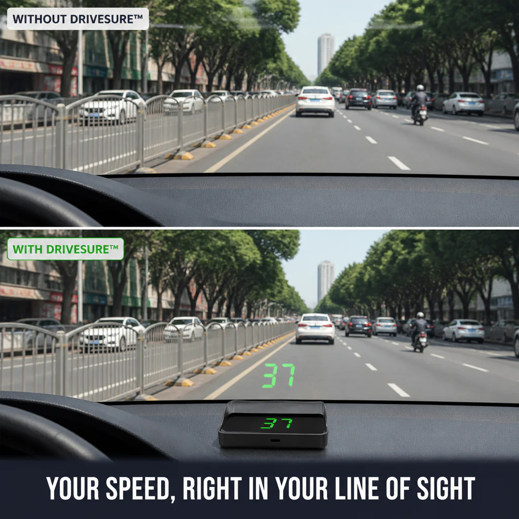 DriveSure™ GPS HUD — Project Your Real Speed in HD On Your Windshield - Image 7