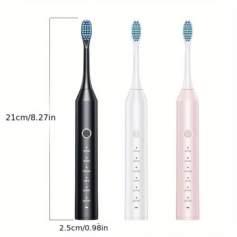 Electric Toothbrush with 6 Cleaning Modes, Rechargeable via USB - Image 2