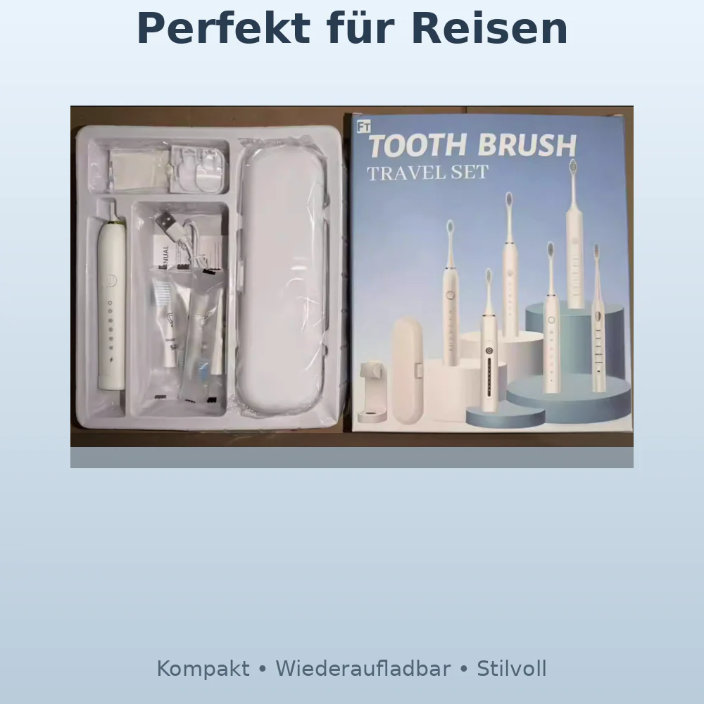 Electric Toothbrush with 6 Cleaning Modes, Rechargeable via USB - Image 3