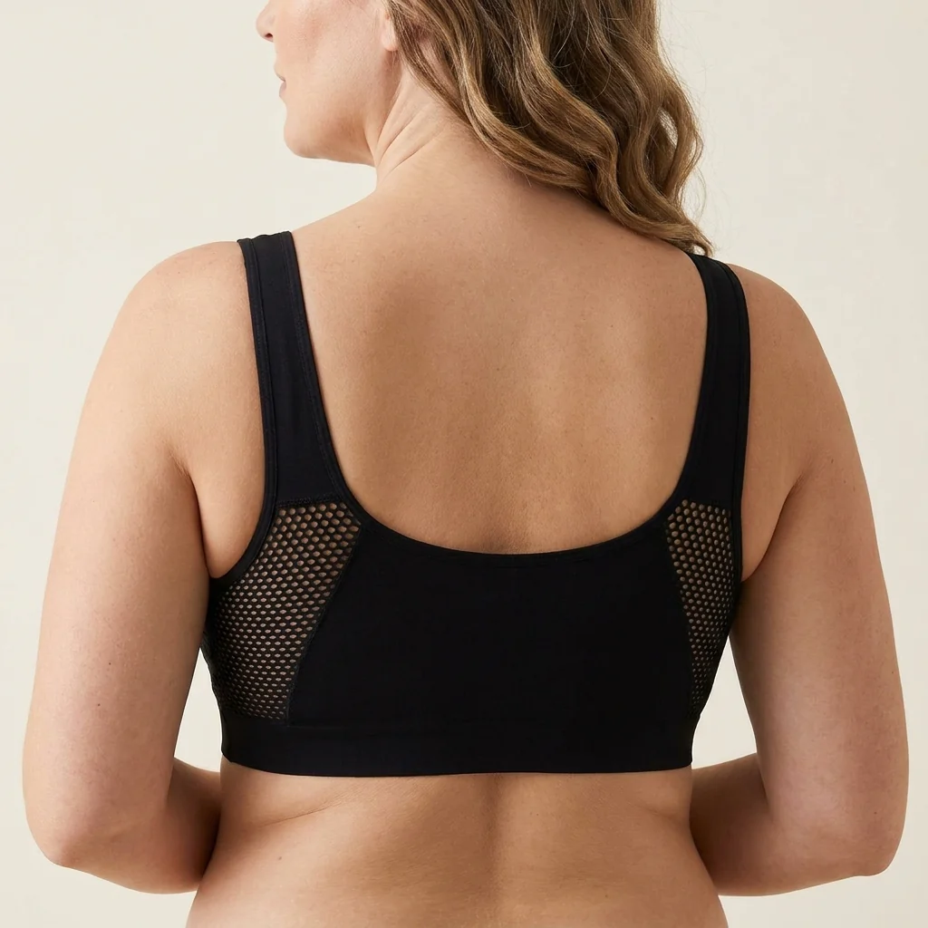 EmbraLuxe™ – Plus-Size Wireless Lift Bra with Breathable Mesh Wings - Image 7