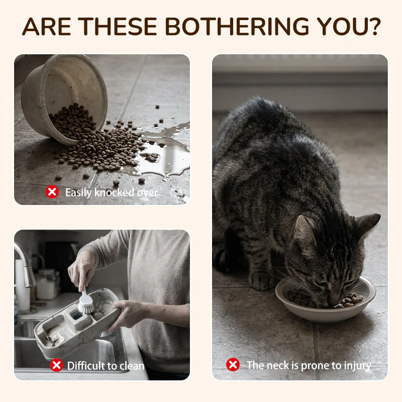Ergonomic Pet Feeder Stand with 3 Stainless Steel Bowls - Image 2