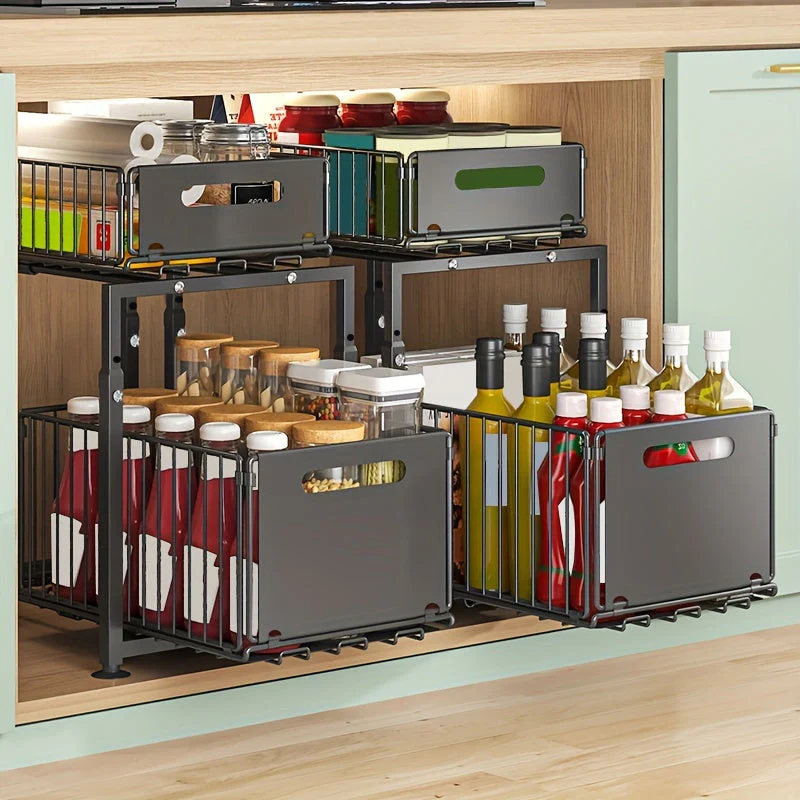 Expandable Kitchen Shelf with 2 Tiers - Image 2