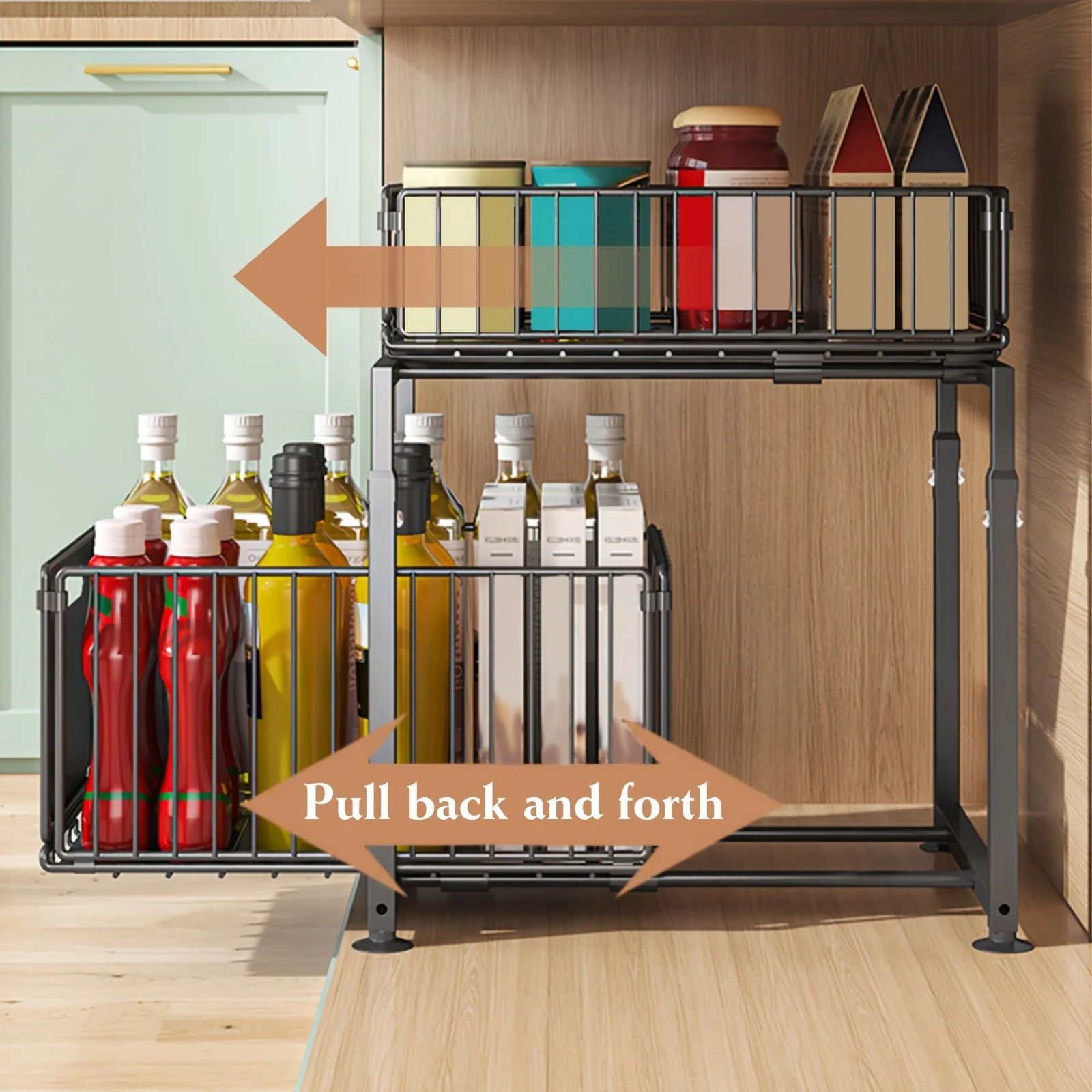 Expandable Kitchen Shelf with 2 Tiers - Image 4