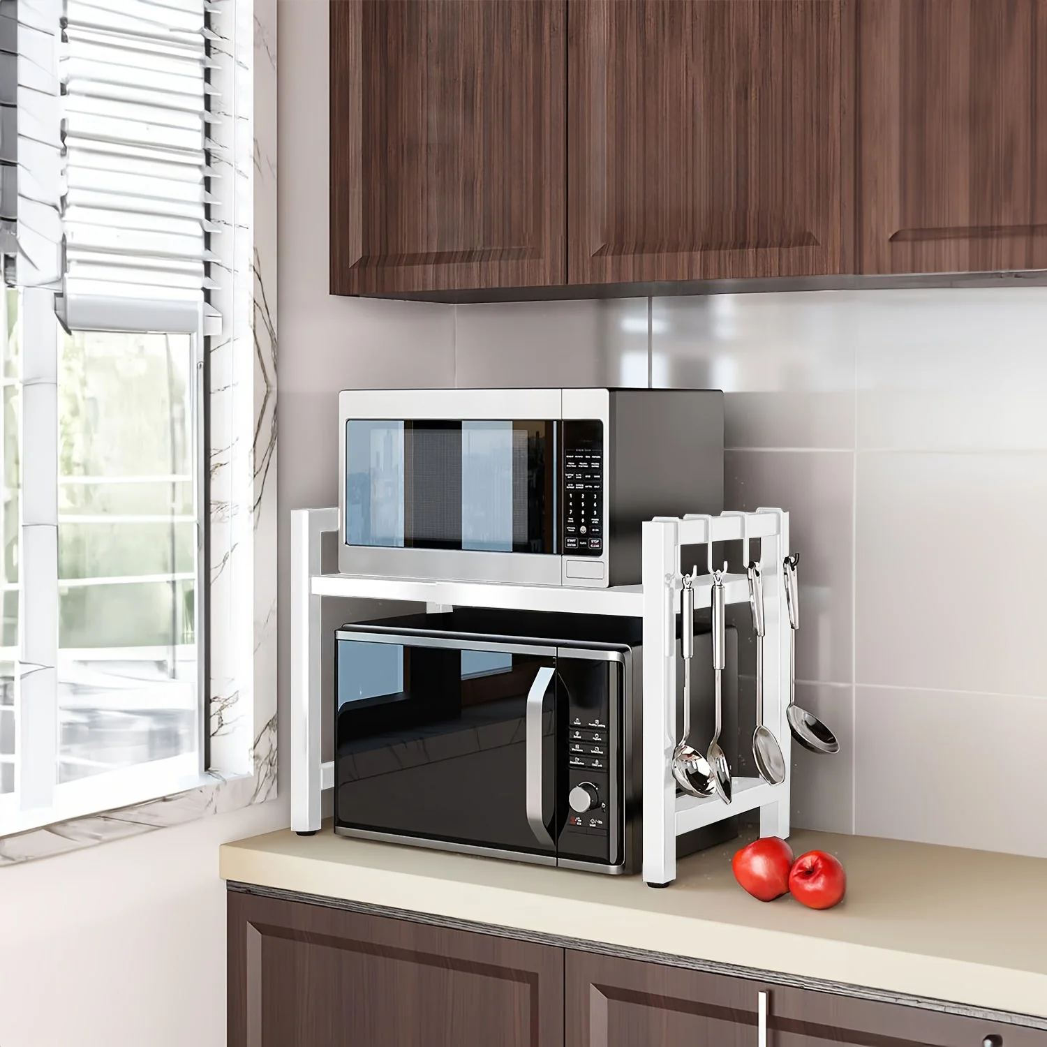 Expandable Microwave Rack with 2 Tiers - Image 8