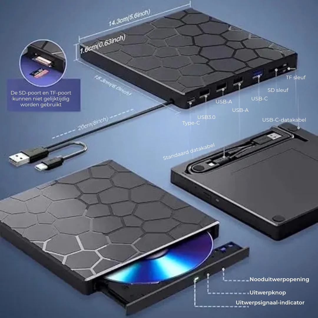 External Storage | Plug and Play No Driver Needed | USB-C Hub with SD Card Reader | RetroRevive - Image 2