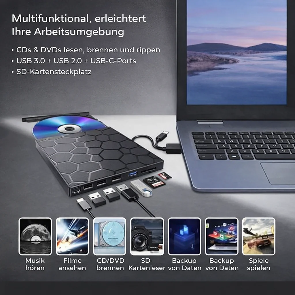 External Storage | Plug and Play No Driver Needed | USB-C Hub with SD Card Reader | RetroRevive - Image 6