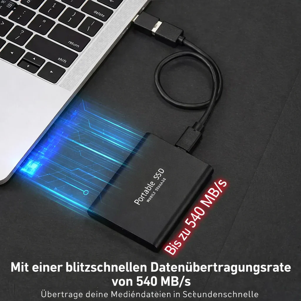 External Storage | Portable SSD 128GB | USB 3.1 & USB-C | Ultra-Compact | Shock-Resistant Design | DataVault - Image 9
