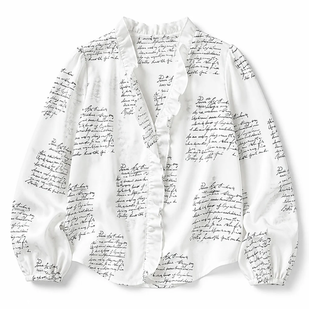 FlairMist™ – Romantic Ruffle V-Neck Blouse with Lantern Sleeves - Image 15