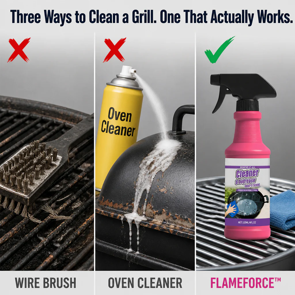 FlameForce™ — Lift Burnt-On Grease Off Your Grill in Two Minutes - Image 6