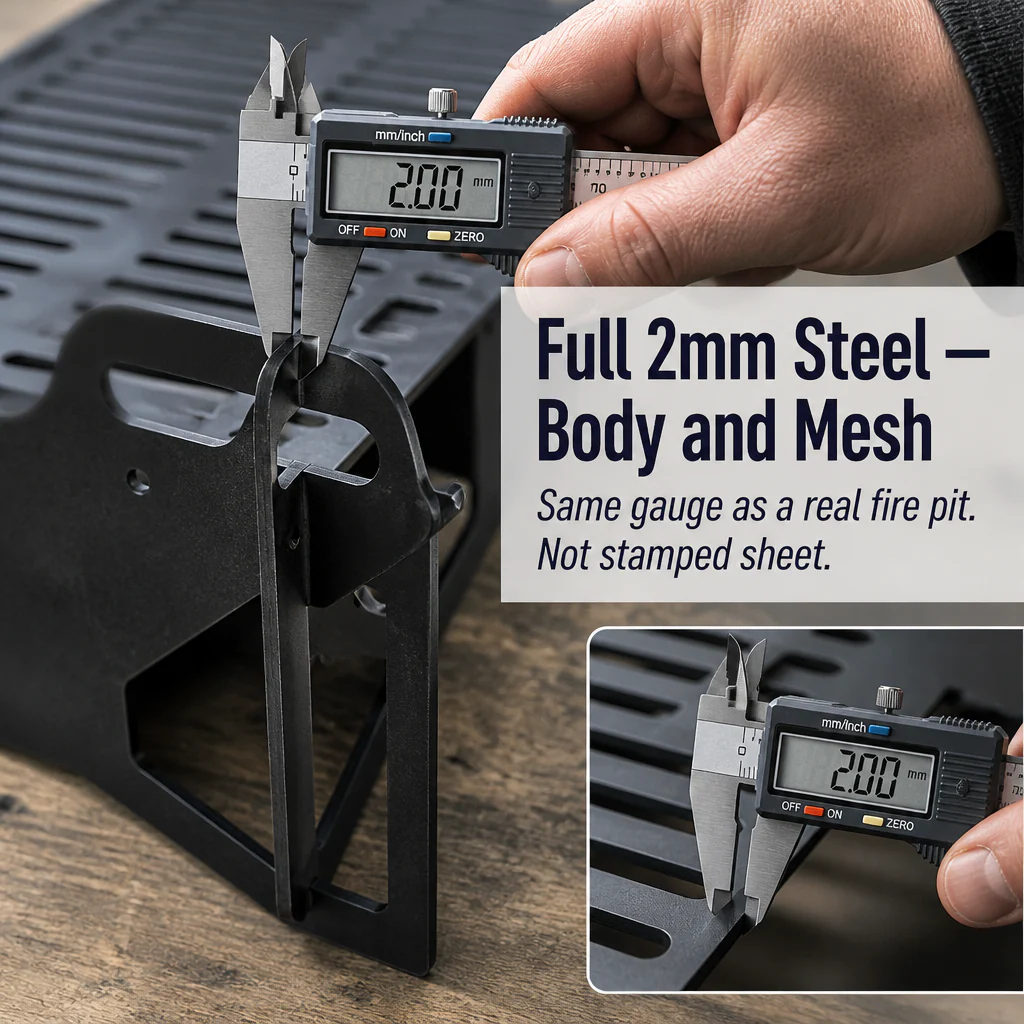 FlamePorta™ — Fold a Heavy-Duty Steel Grill Flat and Cook on Any Trip - Image 3