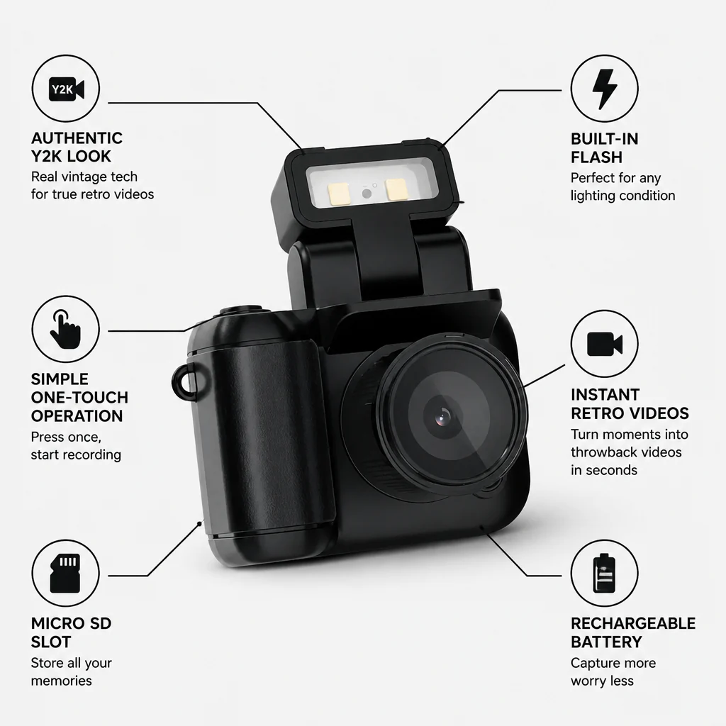 FlashReel™ Nostalgic Camera — Instantly Relive Your Most Heartfelt Y2K Memories with Authentic Retro Soul - Image 7