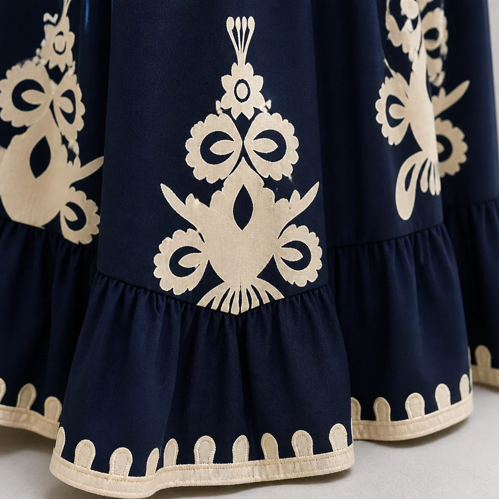 FlexiFit™ – Flowy Boho Print Midi Dress with Tiered Hem - Image 5