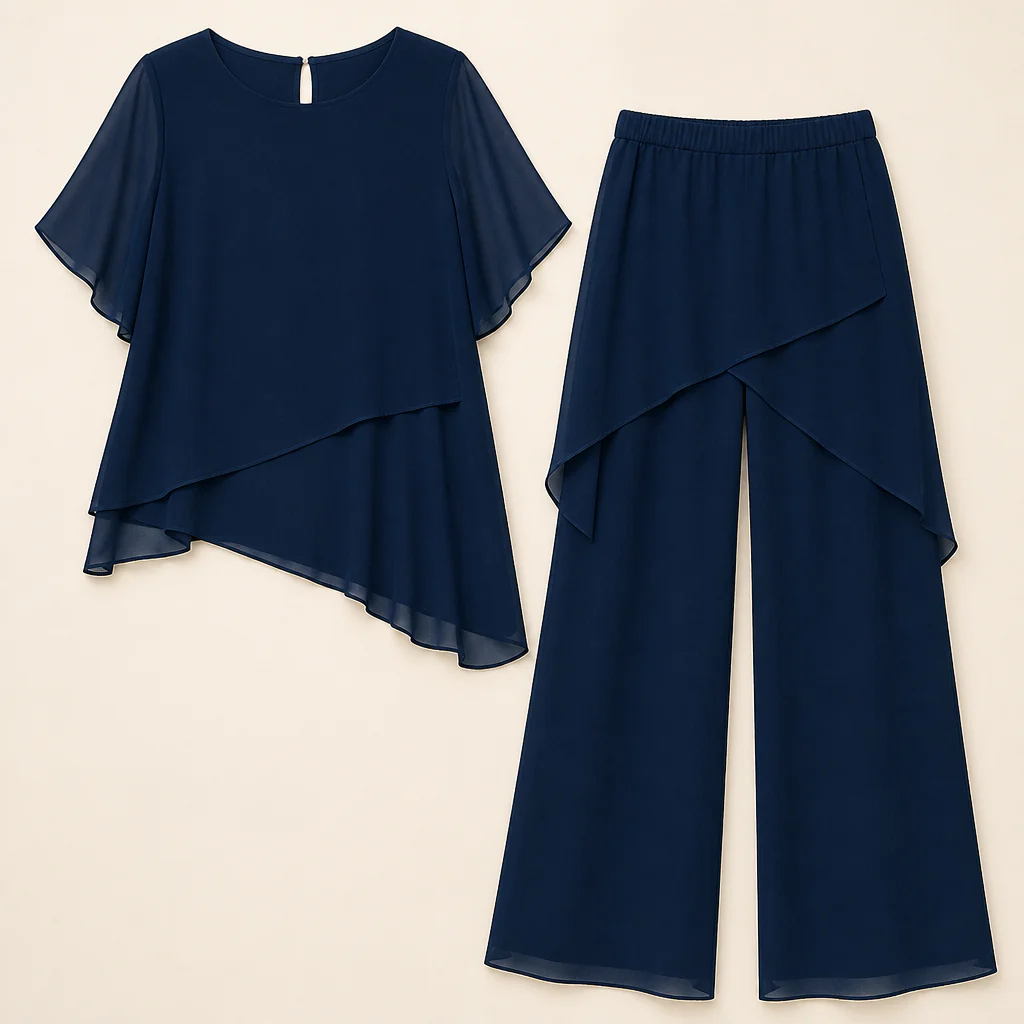 Flexiva™ – Relaxed Two-Piece Set with Soft-Drape Wide-Leg Pants - Image 8