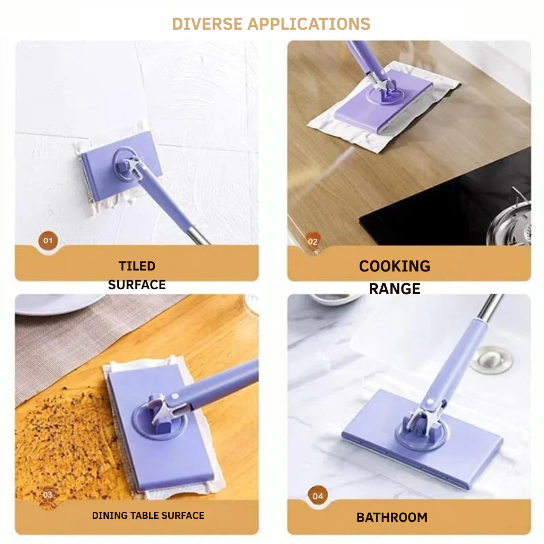 Floor Cleaner | Flat Mop with 360° Rotating Head | Touchless Pad Replacement | MopMate - Image 5