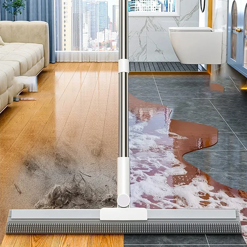 Floor Mop with Rubber Lip and TPE Bristles - Image 2