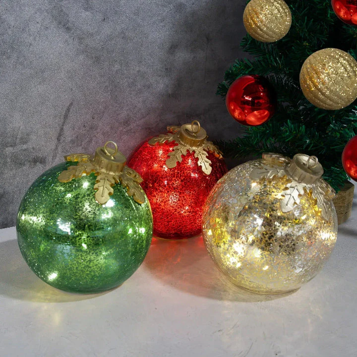 Glass Table Decorations Christmas Set of 3 — Bring Shimmering Charm to Any Table - Image 6