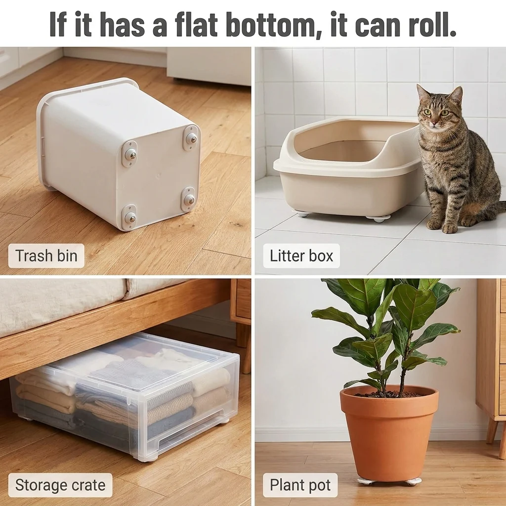 GlideSphere™ — Roll Trash Cans, Litter Boxes & Storage Bins With One Push - Image 5