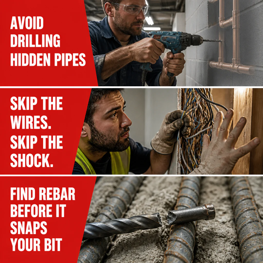 WallScout™ HW-710 — Spot Studs, Wires & Pipes Before You Drill | 5-Mode Scanner - Image 2