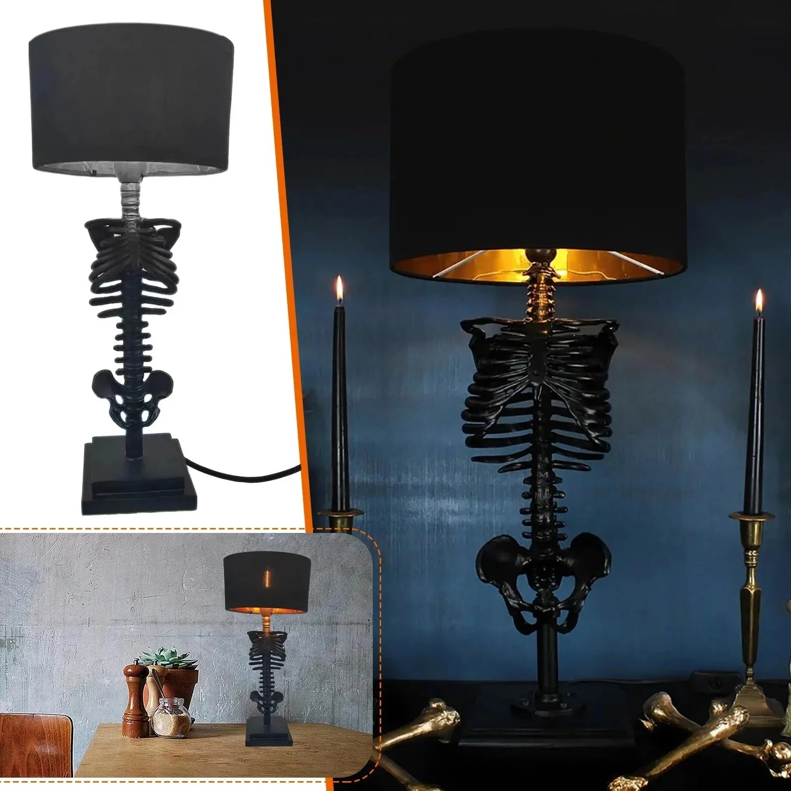 Gothic Skull Table Lamp - Image 2