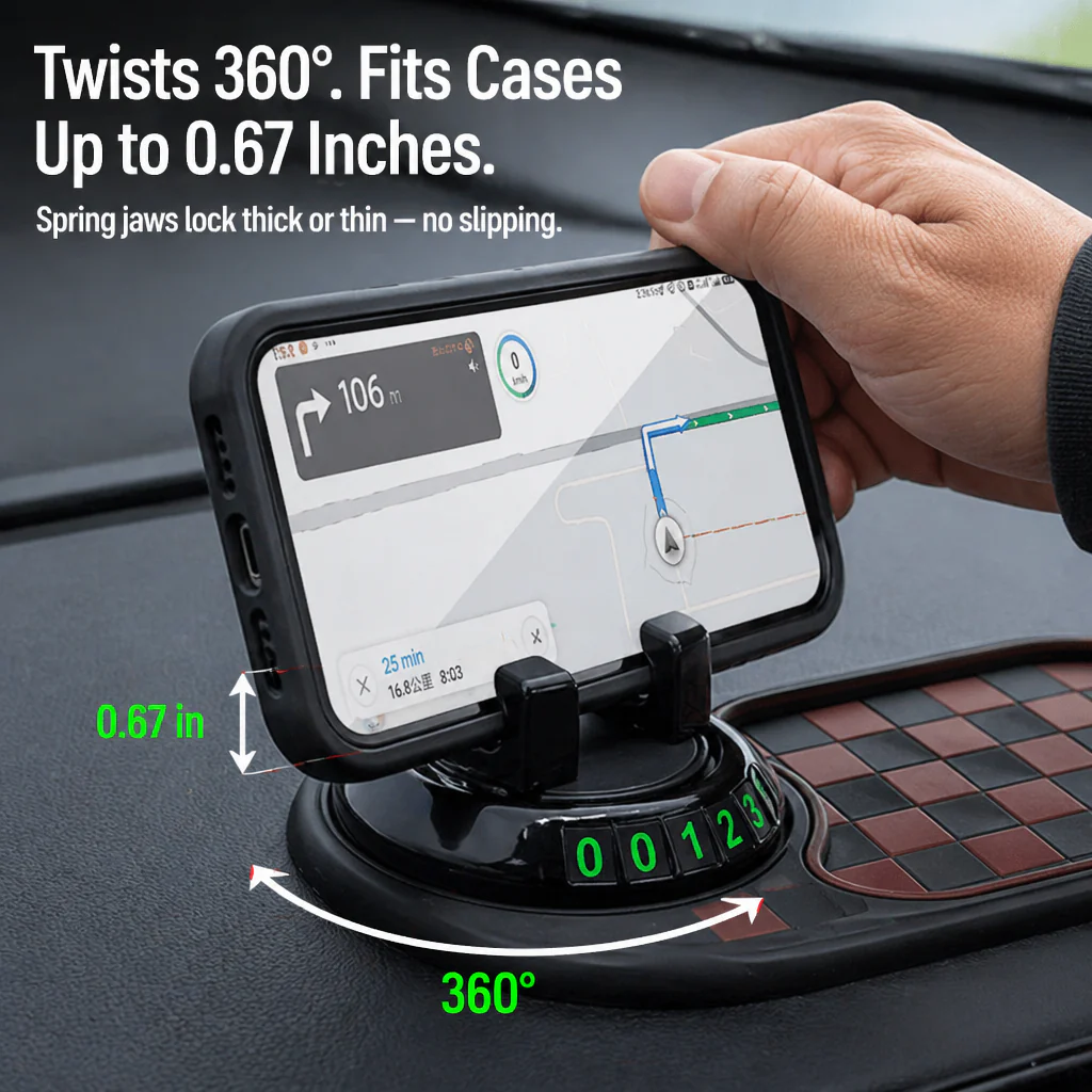 GripNest™ — Pin Your Phone, Flash Your Parking Number & Tame the Dashboard in One Pad - Image 3