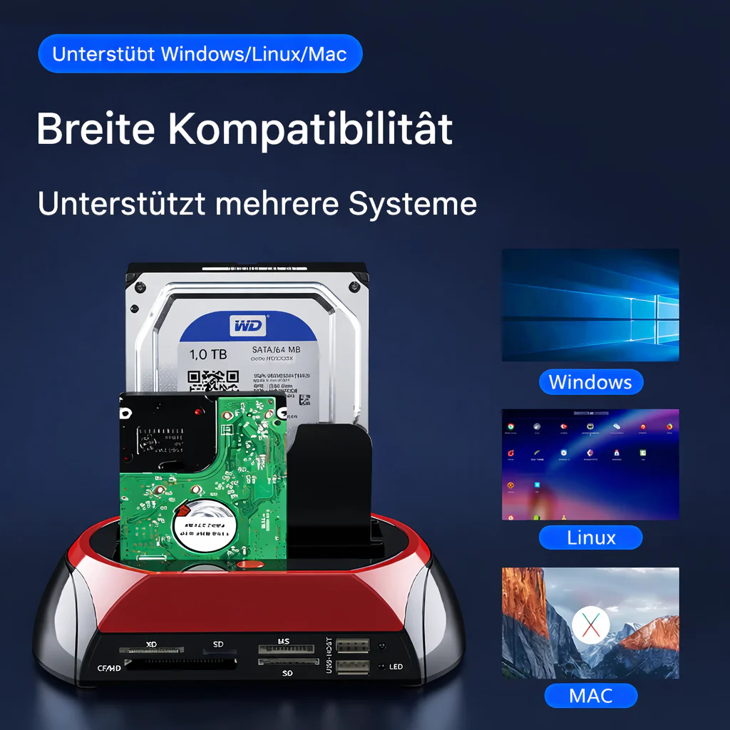 Hard Drive | Versatile Hard Drive Docking Hub | Universal IDE & SATA Dock | TotalRecovery Station - Image 7