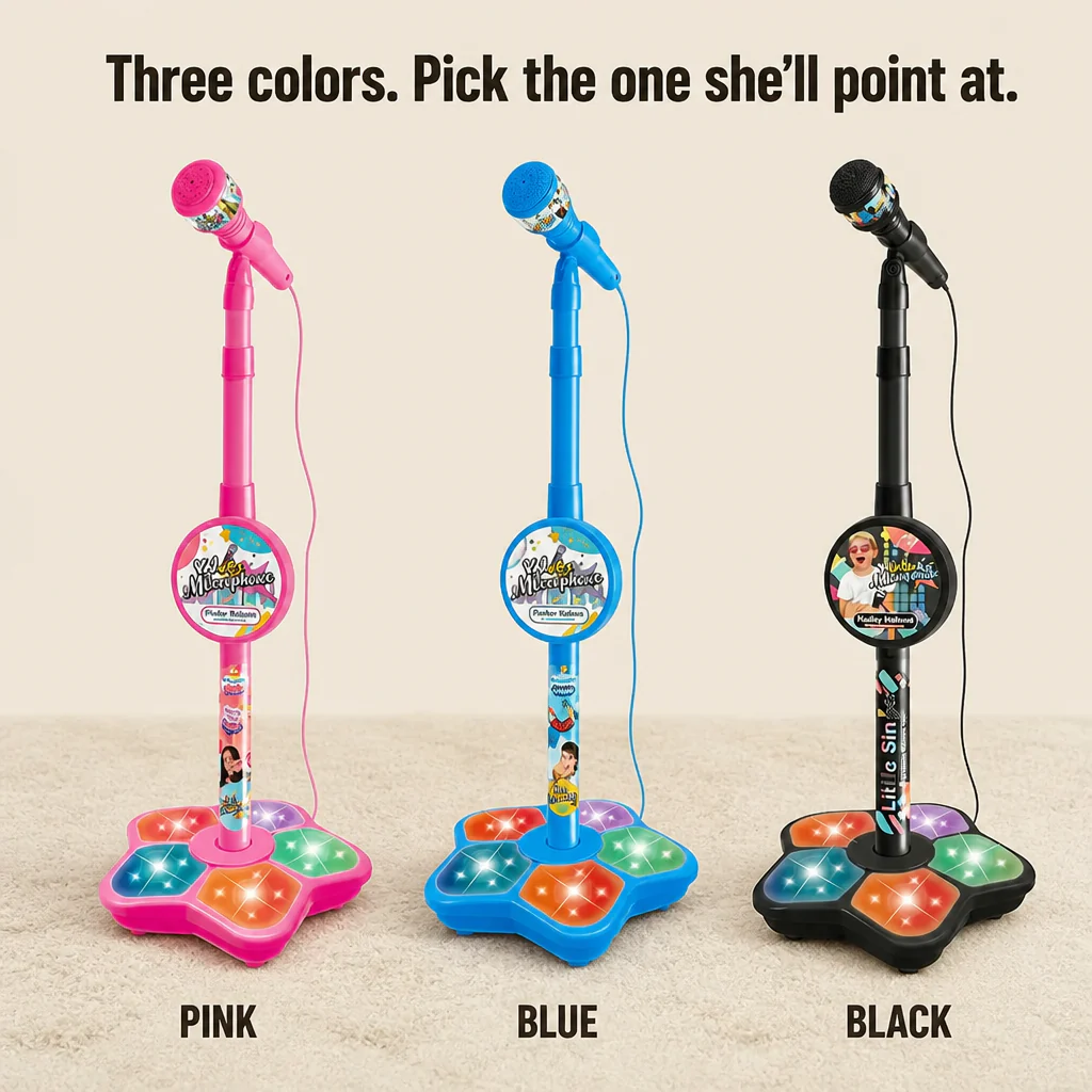 HarmonyVibe™ — Trade the Hairbrush Mic for a Real Performer's Stand | Pink, Blue, Black - Image 8