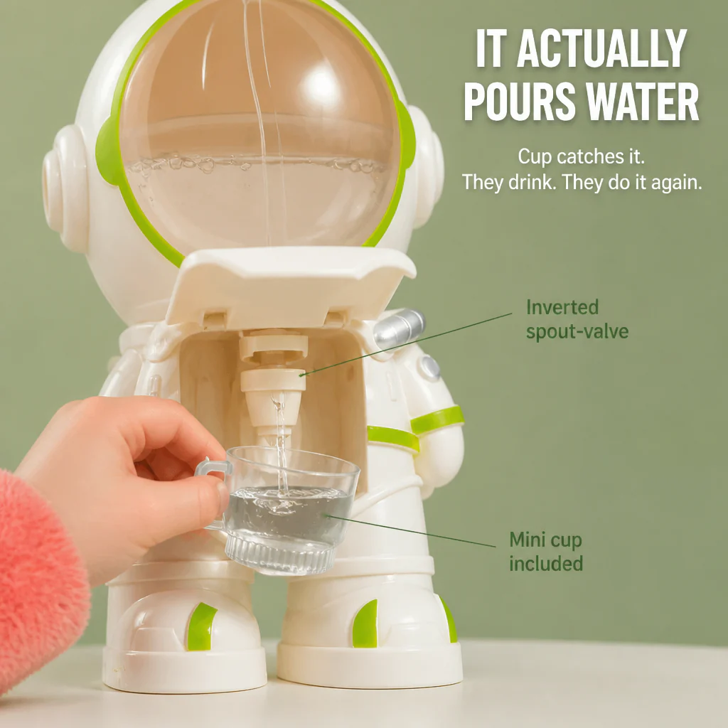 Hydrastro™ — Let Kids Pour Their Own Water From a Mini Astronaut Dispenser - Image 3
