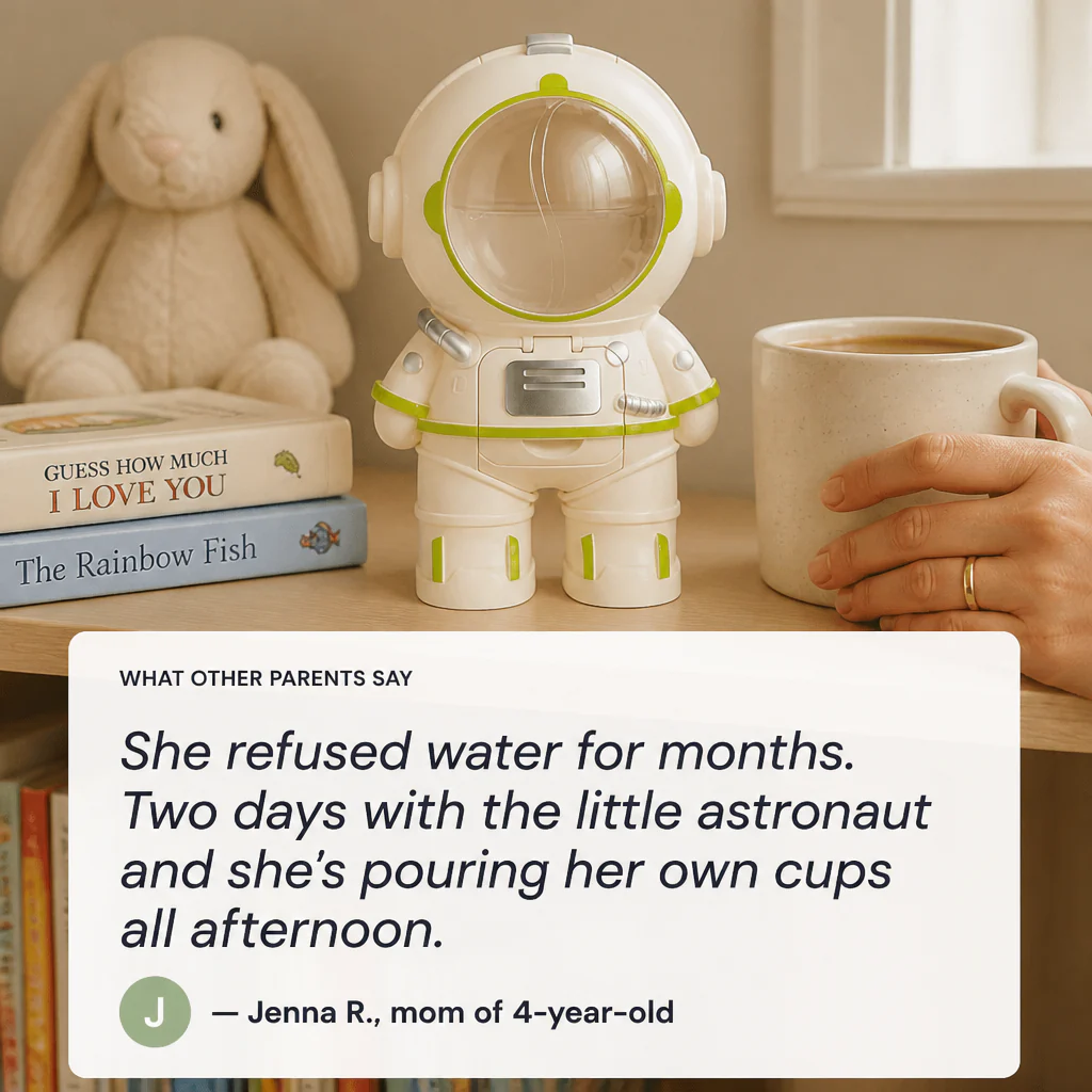 Hydrastro™ — Let Kids Pour Their Own Water From a Mini Astronaut Dispenser - Image 6