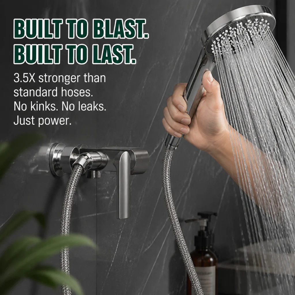 HydroForce™ Braided Shower Hose — Unleash a Leak-Free, Power-Packed Shower You’ll Crave Every Day - Image 4