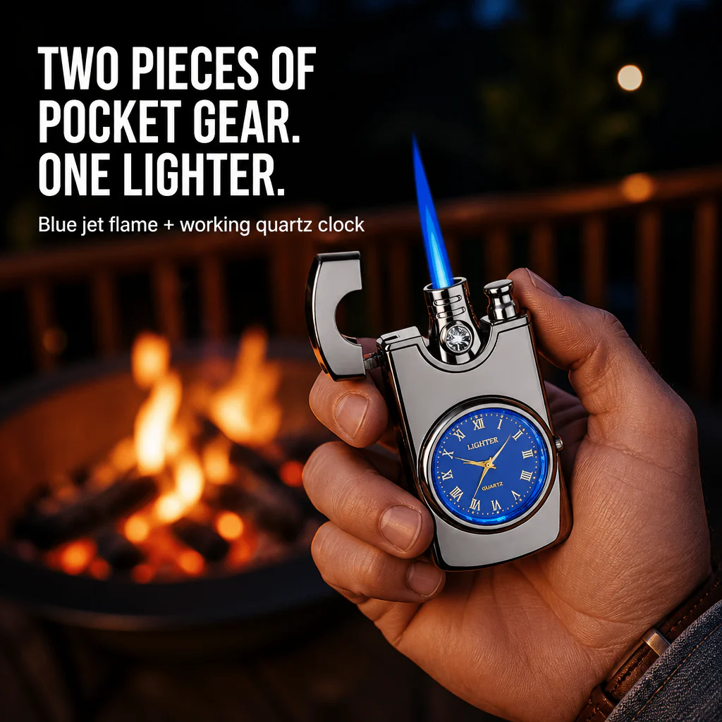 IgniteXcel™ — Spark a Blue Torch Flame and Check the Time in One Hand