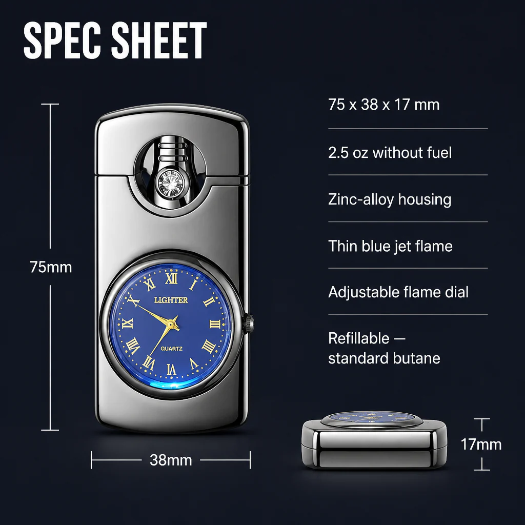 IgniteXcel™ — Spark a Blue Torch Flame and Check the Time in One Hand - Image 6