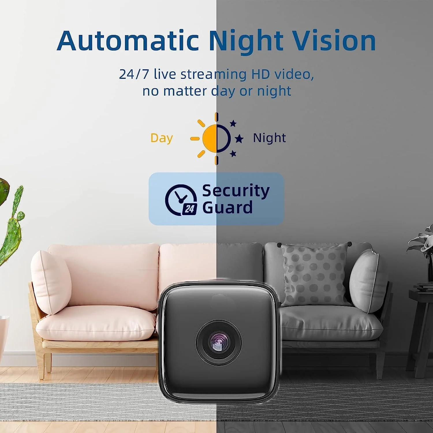 Indoor Surveillance Camera | Motion Sensing & Night Vision | Wi-Fi Enabled | SecureView - Image 3