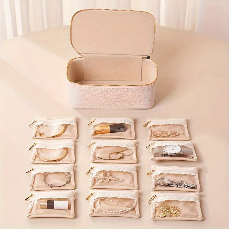 Jewelry Organizer Case | Detachable Velvet Pouch | Display Window | TravelGlam - Image 5