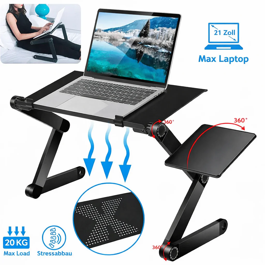 Laptop Riser | Adjustable Height & 360° Rotation | Promotes Healthy Posture | FlexStand 360 - Image 6