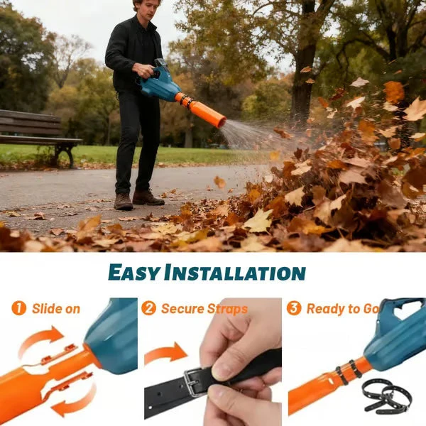Leaf Blower Airflow Booster Attachment | Flow Amplifier | Quick Tool-Free Mount | AirJetPro - Image 5