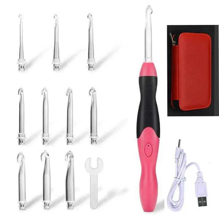 LED Crochet Hook Kit | Lighted Tip | Swap-Out Heads | LumiStitch - Image 6