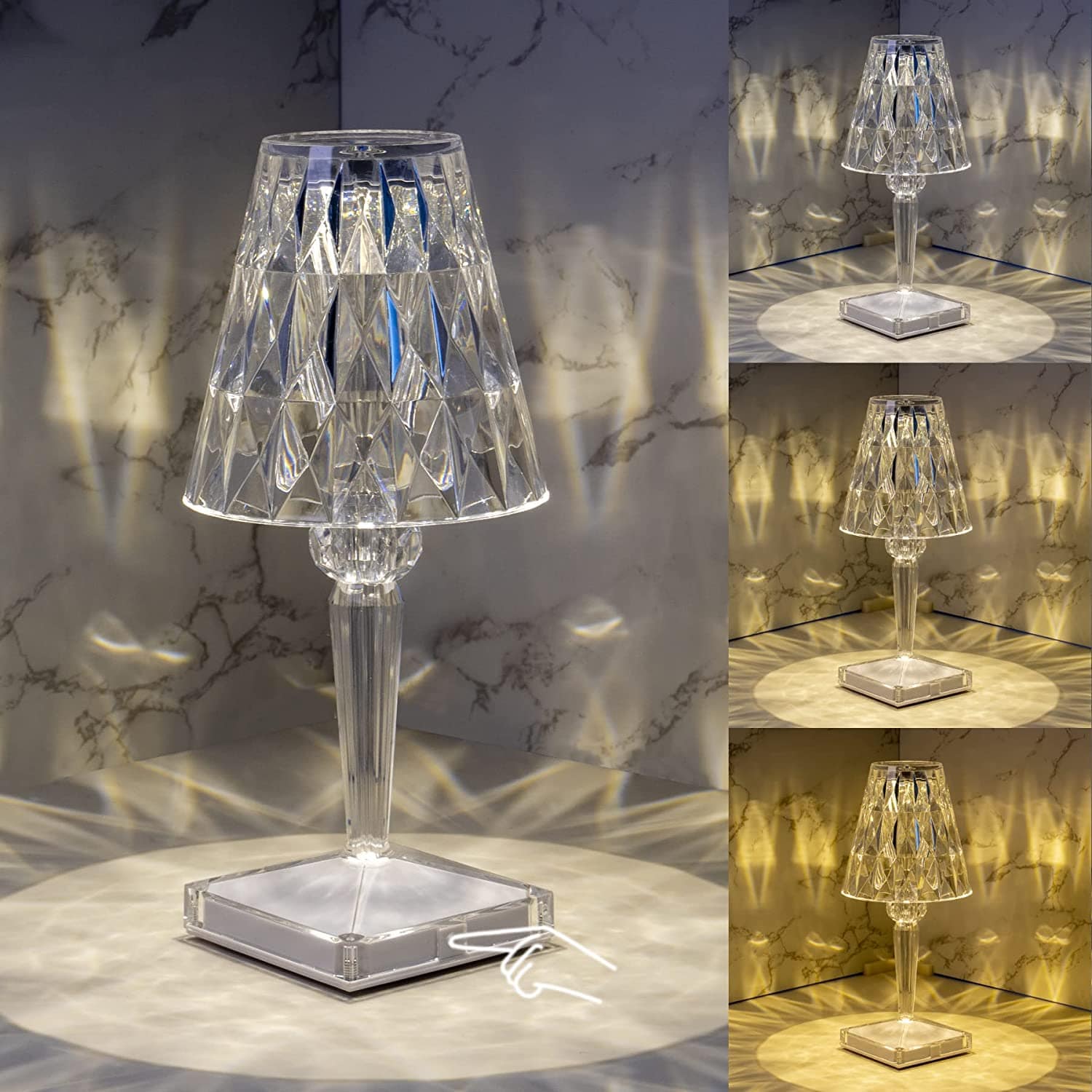 LED Glass Crystal Table Lamp - Image 2