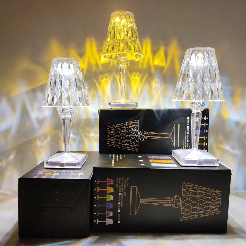 LED Glass Crystal Table Lamp - Image 9