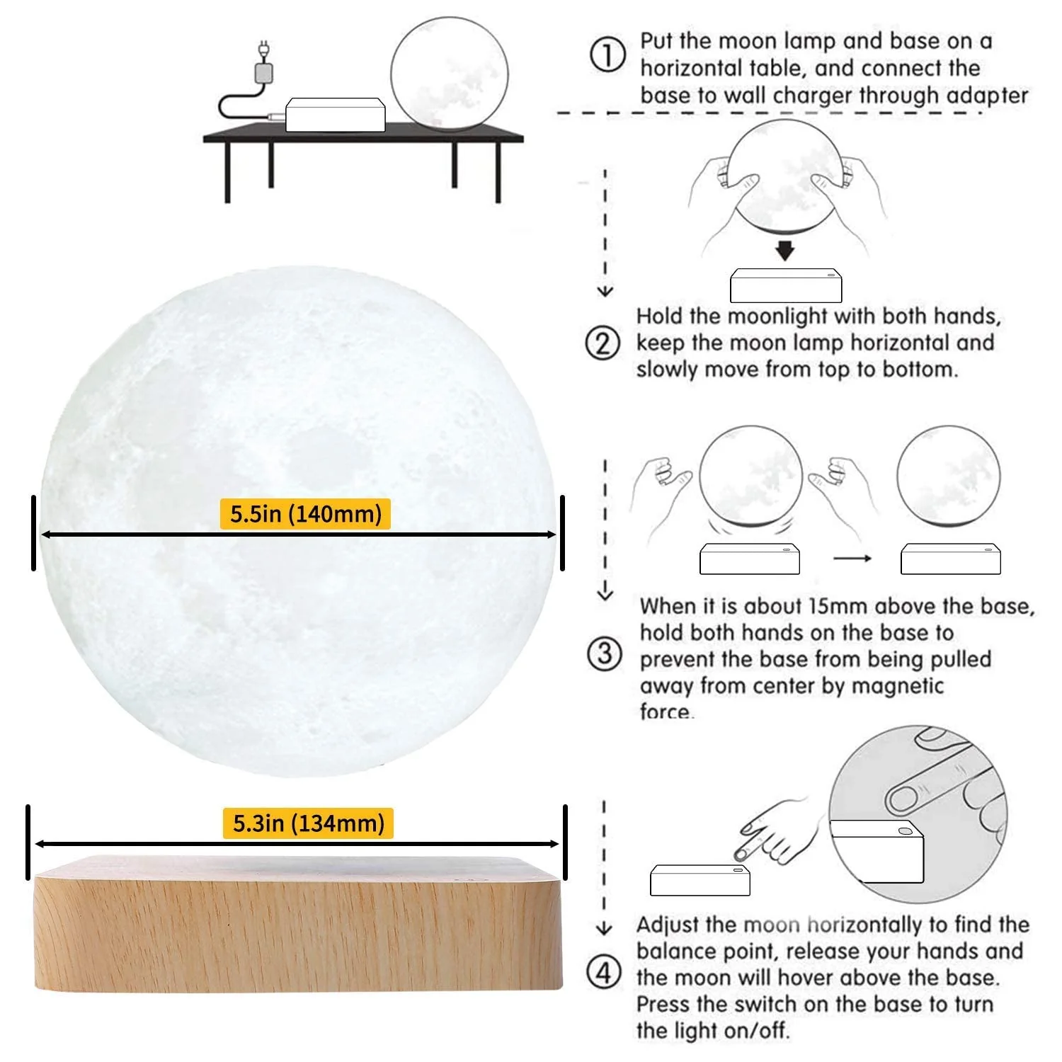 Levitating Moon Lamp - Image 8