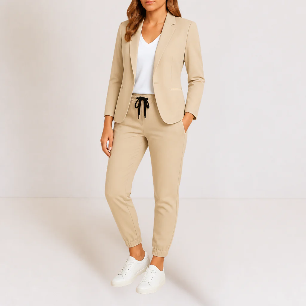 LumaEase™ – Tailored Jogger Suit Set with Drawstring Waist - Image 12