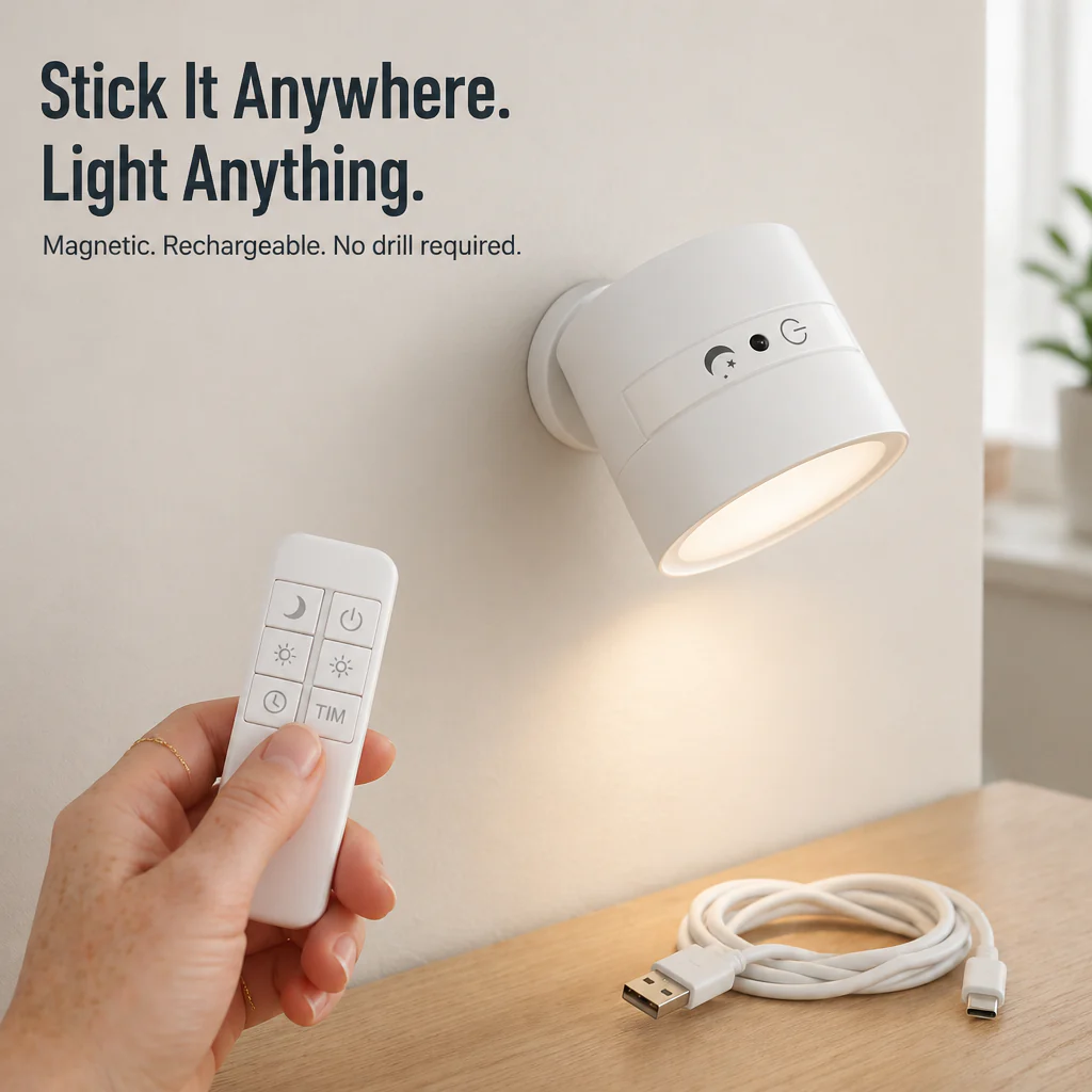 LumaFlex™ — Add Bright, Cordless Light to Any Wall in Under a Minute