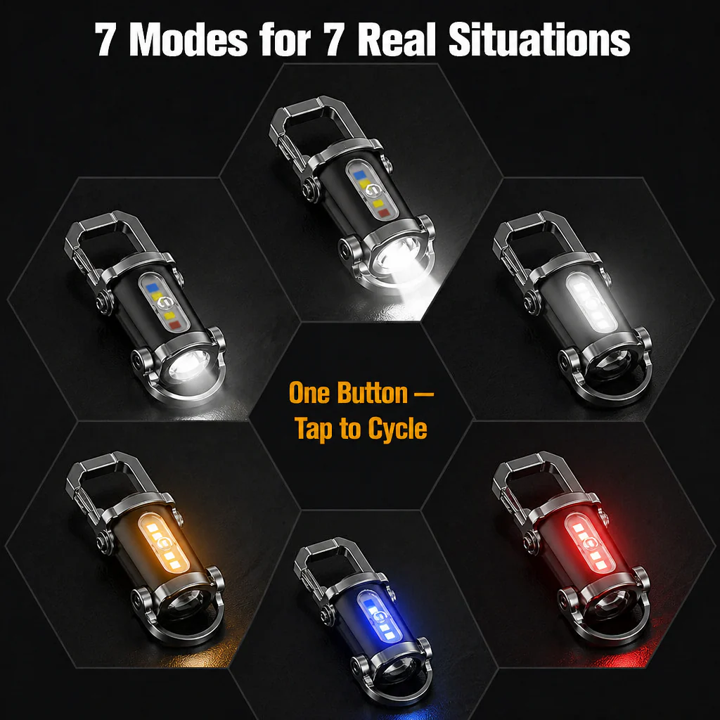 LumaVibe™ Keychain Flashlight — Carry 1,200 Lumens and Backup Phone Power on Your Keys - Image 5