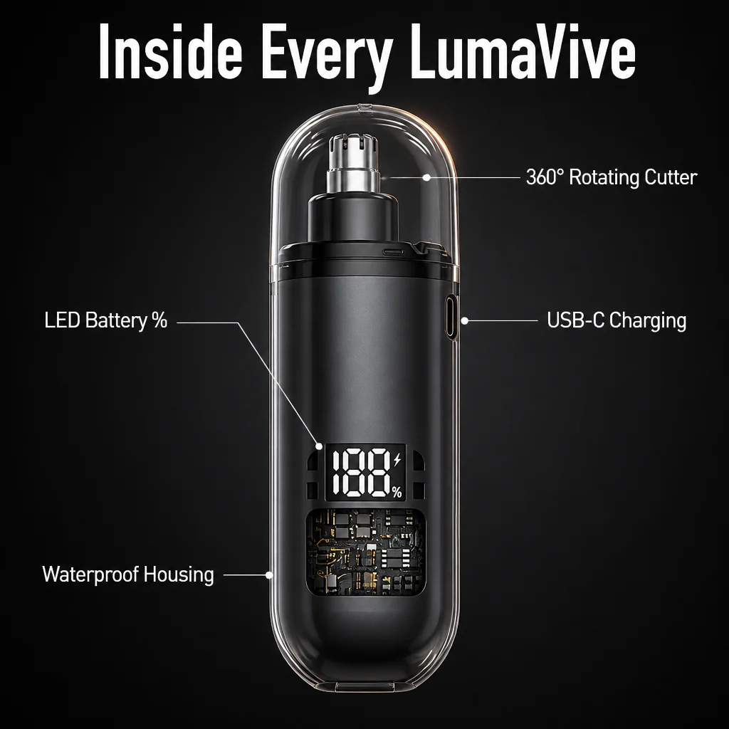 LumaVive™ — Trim Nose Hair Cleanly in 60 Seconds, No Eye-Watering Pain - Image 7