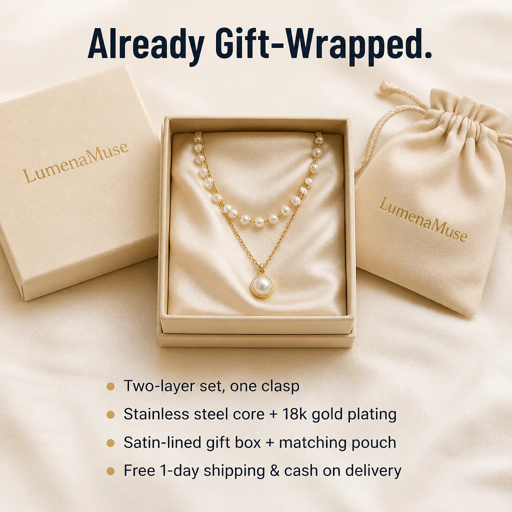 LumenaMuse™ — Wear the Layered Pearl Look Without Tangled Chains - Image 8